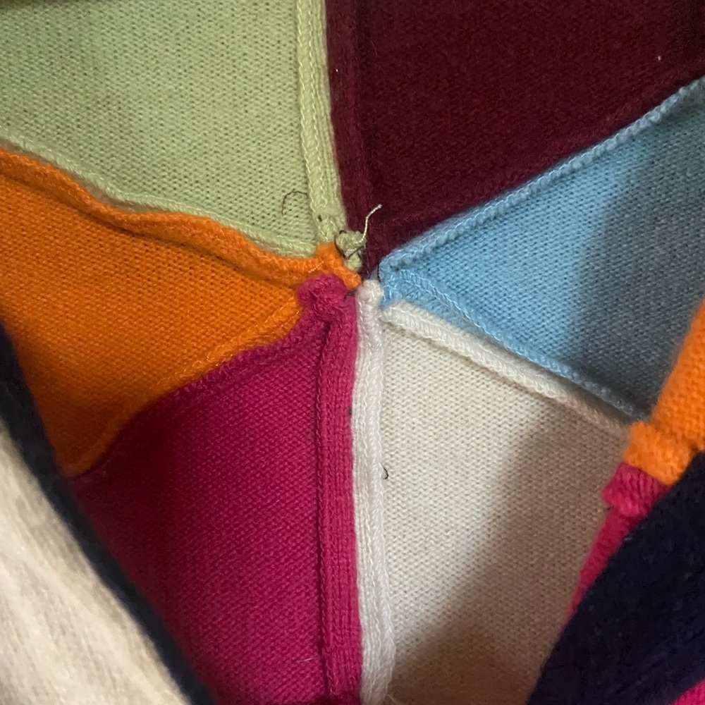 *Like Fendi 2025* Designer Handmade Cashmere Shawl w/Pockets & Wide Collar Small - Picture 4 of 6